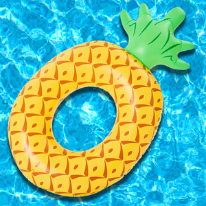 Anillo de flotador de piscina, anillo de natación de piña inflable de tamaño adulto con respaldo, flotador de pino para adultos, anillo de natación de piña grande - Product Image 2
