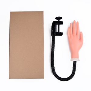 Movable <b>Practice</b> <b>Hand</b> Plastic Soft Flexible Holder Stand Salon Manicure <b>Nail</b> Art Training Mannequin Showing Tool Kit Bendable - Product Image 6