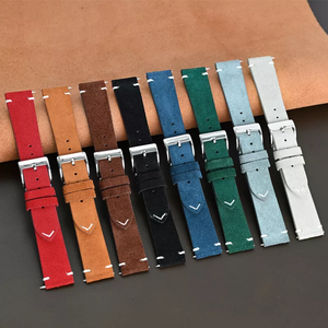 Lionorm <span class=keywords><strong>cinturino</strong></span> per orologio in vera <span class=keywords><strong>pelle</strong></span> a sgancio rapido 16mm 18mm 20mm 22mm in <span class=keywords><strong>pelle</strong></span> <span class=keywords><strong>scamosciata</strong></span> <span class=keywords><strong>cinturino</strong></span> di ricambio per orologio - Product Image 1