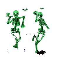Calcomanías de ventana que brillan en la oscuridad de Halloween personalizadas, pegatinas luminosas, pegatinas de pared fantasma, pegatina fluorescente luminosa extraíble