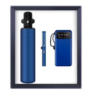 Coffret Cadeau d'Entreprise : Parapluie + <span class=keywords><strong>Stylo</strong></span> + Batterie Externe avec Support Téléphone pour Employés - Product Image 2