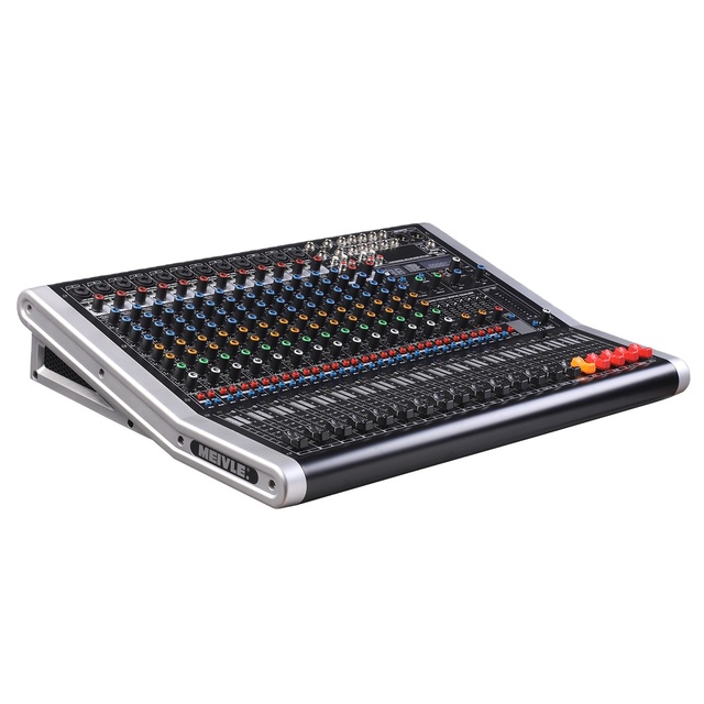 Pa System Mixing Console Audio Radio Broadcasting Dj Full Set 14 Channel Mixer Amplifier