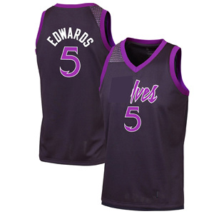 Shorts de basket-ball cousus pour hommes et jeunes Minnesota 5 # Edwards 21 # Garnett 3 # McDaniel 27 # Maillot de basket-ball américain Gobert - Product Image 5