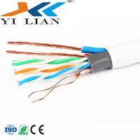 Offre Spéciale 8 + 2 cuivre CCA 24AWG 4 paires câble réseau extérieur intérieur UTP cat5e cat6 avec 2dc pour équipement d'ascenseur