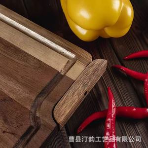 Cross-border Acacia Wood Double-sided Cutting Board, Household <b>Kitchen</b> Solid Wood Cutting Board for Fruits and Vegetables - Product Image 3