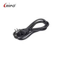 Câble d'alimentation CA universel Ripo avec fiche UE blindée LSZH (noir) pour ordinateurs portables/de bureau - Alimentation fiable