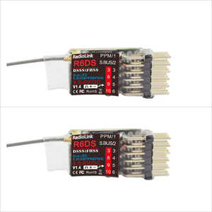 Radiolink R6DS 6/10 Canales, Compatible con Señales SBUS/PPM/PWM para Vehículos de Ala Fija Multieje y Drones de Carreras - Product Image 5