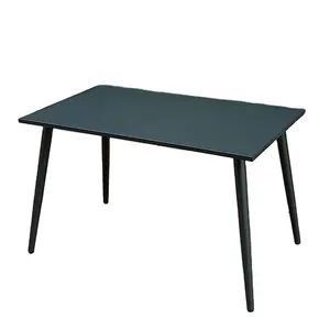 Оптовая цена промышленный 59/48 дюймов металлический обеденный стол для наружного интерьера бытовой дешевый металлический стол для ресторана кафе
