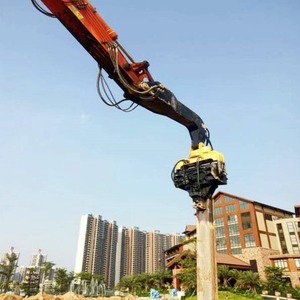 Hincadora Hidráulica Amarilla para Trabajo Pesado, Equipo de Construcción con Sistema Totalmente Hidráulico - Product Image 4