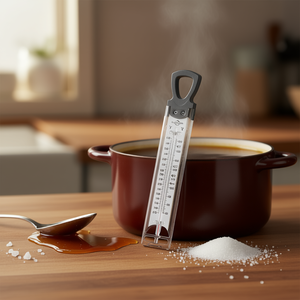 เครื่องวัดอุณหภูมิน้ำตาลสำหรับมืออาชีพในครัว ขนาด 30 ซม. 5 ซม. แบบสองสเกล สำหรับทำขนม - Product Image 3