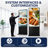 Pantalla Digital Interior con Marco Metálico de 32 Pulgadas, Video Wall Full HD 1920x1080 para Centros Comerciales y Centros Gubernamentales