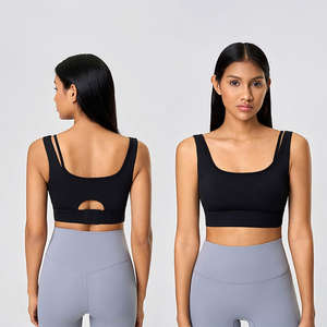 Soutien-gorge de sport pour femme avec boucle et dos ajouré, haute élasticité, antichoc et de maintien, idéal pour le yoga et la gym - Product Image 5