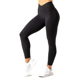 High Waisted Gym Soft Sport <b>Leggings</b> Women Fitness <b>Leggings</b> Pants Womens Crossover <b>V</b> Cut <b>Waist</b> Yoga <b>Leggings</b> for Women - Product Image 1