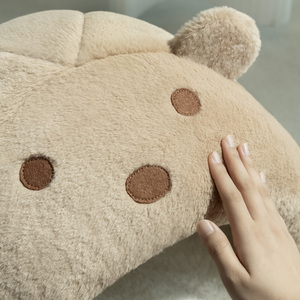 Cama de Lujo para Gatos, Diseño de Oso, de Espuma Sólida Rectangular, Ecológica, con Cojín Extraíble, para Interiores, Tamaño Pequeño - Product Image 5