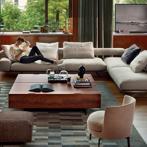 Sofá de Tela FLEXFORM, Sofá Modular Italiano, Esquinero, de Tres o Cuatro Plazas, Conjunto de Sofá Grande con Alas Planas - Product Image 2
