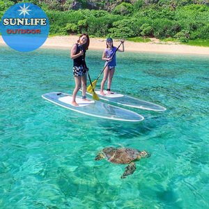 Nóng nhất bán rõ ràng đứng lên tàu chèo thuyền trong suốt sup cứng với chân dây xích pha lê thả khâu kayak - Product Image 2