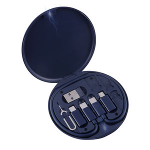 Chargeur de USB-C multifonctionnel 60W, ensemble de câbles, adaptateur convertisseur, <span class=keywords><strong>support</strong></span> de broche de carte SIM, accessoires de téléphone portable, kit de câble <span class=keywords><strong>multi</strong></span>-ports - Product Image 1