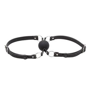 Double érotique Silicone Mouth Gag Fetish Play Props Neck Bands BDSM Couples Flirting Toys - Product Image 1