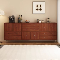 Commode moderne en bois massif à 7 tiroirs, armoire de rangement contemporaine, montage facile pour chambre d'hôtel, salon