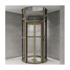 Harga pabrik angkat traksi tinggi kapasitas besar 0.4 m/s Lift penumpang dalam ruangan untuk Vila Apartemen hotel angkat tangga keselamatan - Product Image 3