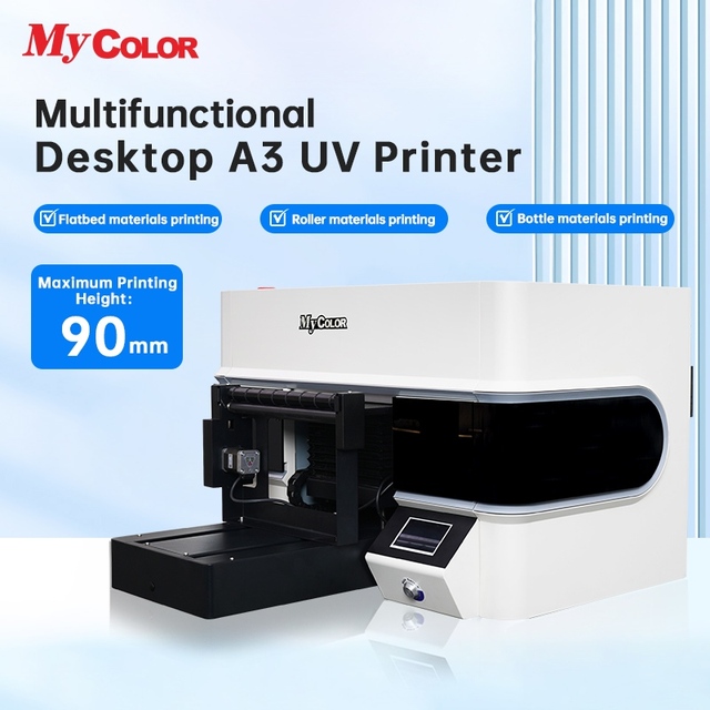 A3 Uv Printer Small Multifunctional Xp600 Inkjet Uv Flatbed Digital Printing Machine for Phone Case IPad Cover Keychain