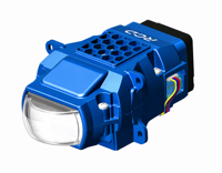 Nouveau kit de modernisation/amélioration de phares LED rectangulaires universels RCD 2600LM ultra lumineux 5000K avec lentille à revêtement bleu, montage H4/H7, 12V 72W