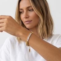 Collier et bracelet de plage en acier inoxydable 316L plaqué or 18 carats PVD, étanches et inaltérables, avec zircon, vente en gros, directement de l'usine