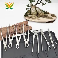 Set di strumenti bonsai di alta qualità professionale all'ingrosso pino nero bonsai in acciaio inossidabile strumento di potatura bonsai potatura forbici