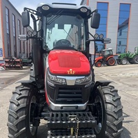 Nouveau tracteur agricole à roues 4x4 de 100 CV avec moteur LD et moteur haute puissance, équipement agricole de 2000 kg, garantie 1 an