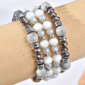 Pulsera con cuentas Compatible con iWatch Series <span class=keywords><strong>SE</strong></span> 6 5 4 3 2 1 38mm 40mm 42mm 44mm Característica transpirable - Product Image 6