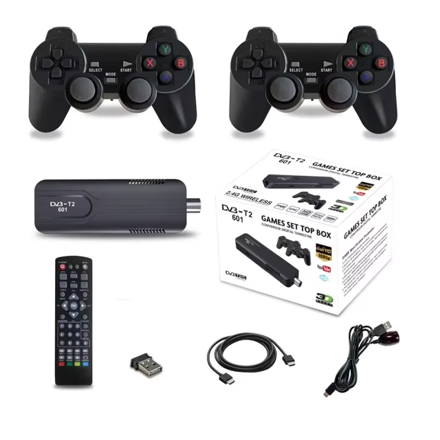 GAMES SET TOP BOX Receptor DVB-T2 601 Digital TV Terrestrial Tuner T2 Antenna FTA Decoder Full HD H.264 Decodificador Streaming