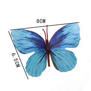 Décoration murale colorée en mini papillons artificiels en soie pour événements romantiques, mariages et fonds de scène de la Saint-Valentin en Chine - Product Image 4