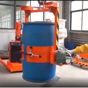 Forklift Manual Oil <b>Drum</b> Tipper 300kg Capacity 585mm Diameter For Chemical <b>Drums</b> Industrial Warehouse Use - Product Image 2