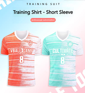 T-shirt d'entraînement à col en V rayé dégradé pour homme, séchage rapide, respirant, évacuation de l'humidité, logo personnalisable, manches courtes, 100% coton - Product Image 3