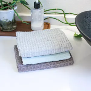 Wholesale Microfiber Waffle Weave Cotton Kitchen Cleaning Cloth Quick Dry Lint Free Bath Towel