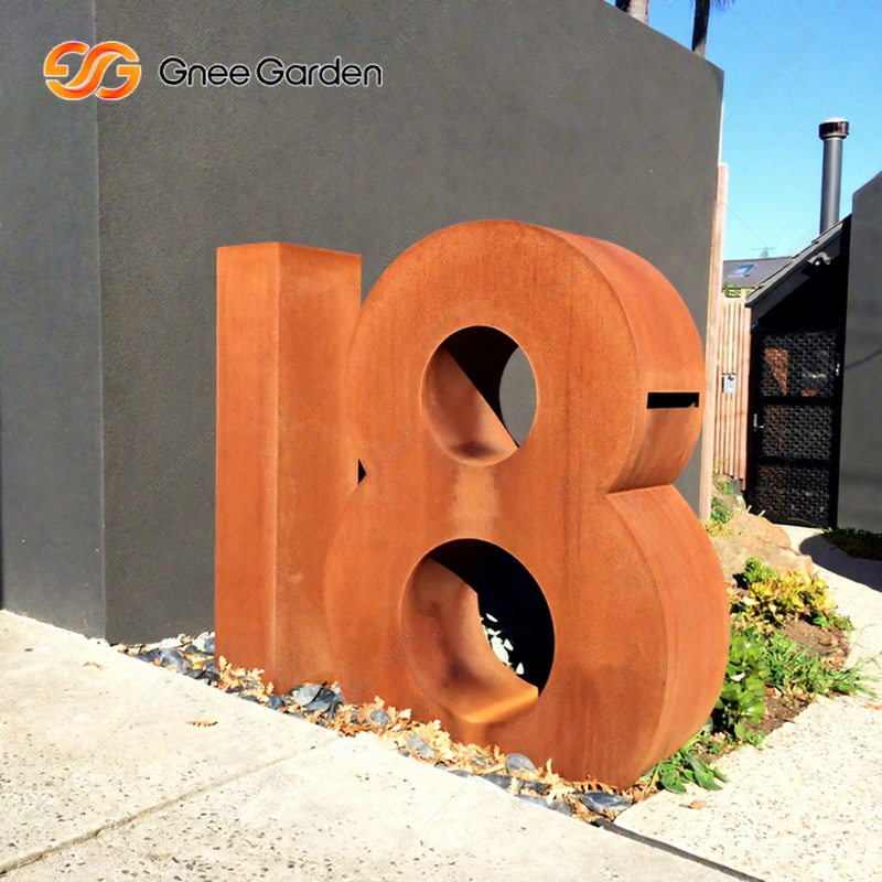 Rust Outdoor Waterproof Wall Mounted Letter