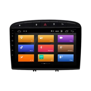 Rádio multimídia para carro, rádio multimídia com android 10 para peugeot 408 308 308 sw, navegação por gps, wi-fi, rds player, estéreo sem dvd