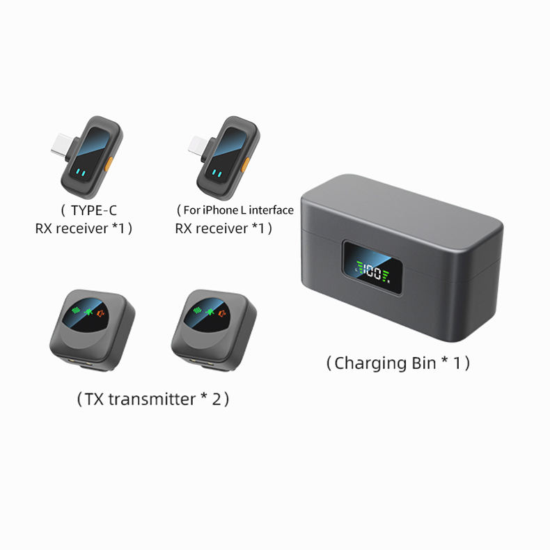 Black_Type-C+pour iPhone double récepteur