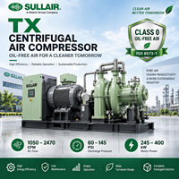 Kompresor Udara Sentrifugal Sullair TX Tipe Bebas Oli 1050-2470CFM 60-145PSI Perawatan Rendah untuk Solusi Udara Industri