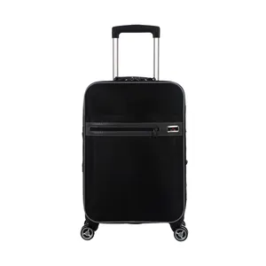 Factory outlet 20"24"28" soft side fabric luggage durable travel trolley bag large capacity suitcase bag with 4*360 degree wheel