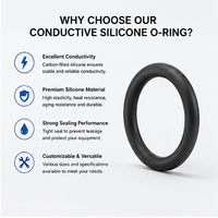 Joint torique en silicone VMQ sur mesure, haute élasticité, pour champ électromagnétique haute fréquence