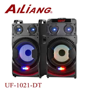 2.0 professionale attivo BT speaker fase UF-1021-DT con luci da discoteca