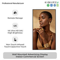 Écran d'affichage publicitaire numérique mural intérieur LCD pour supermarchés et chaînes de magasins