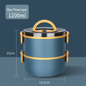 Hot seller Amazon manufacturer stainless steel insulated lunch box monolayer custom-made double layer children - Product Image 4