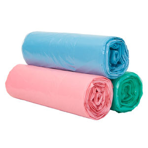 Sac poubelle moyen Wast à bouche plate de couleur rose personnalisée de fournisseur d'usine de dessus plat - Product Image 2