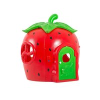 Aire de jeux intérieure en plastique pour enfants Garden Backyard Friendly Cartoon Strawberry House