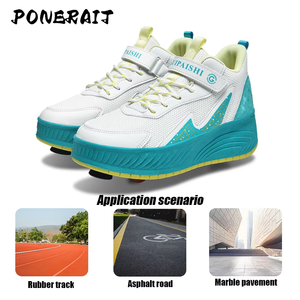 Patines de Ruedas de 2 Ruedas para <span class=keywords><strong>Mujer</strong></span> PONERAIT, Zapatillas Deportivas Ligeras y Duraderas, Zapatos Casuales de Doble Propósito - Product Image 5