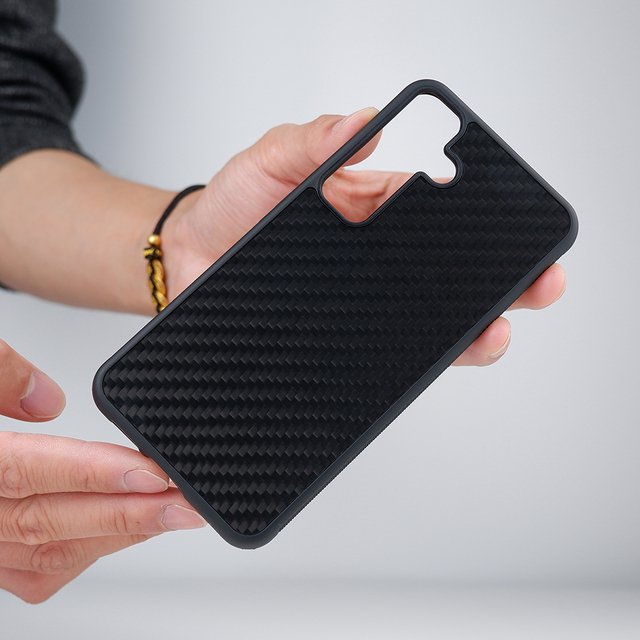 Real Carbon Fiber Slim Thin Skin Friendly Feeling Aramid Fiber Phone Case Support Wireless Charging for Samsung S24/S25 Ultra
