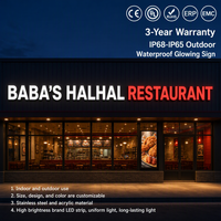Enseigne lumineuse extérieure personnalisée en lettres creuses pour pizzeria, magasin, restaurant, logo publicitaire, affichage