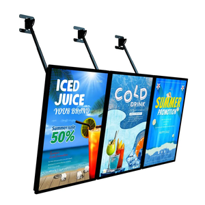 Kệ Treo Trần Hộp Đèn <span class=keywords><strong>LED</strong></span> Menu Hộp Đèn Kính Cường Lực Siêu Mỏng Treo Biển Quảng Cáo Cho Nhà Hàng/Cửa Hàng Đồ Uống - Product Image 1